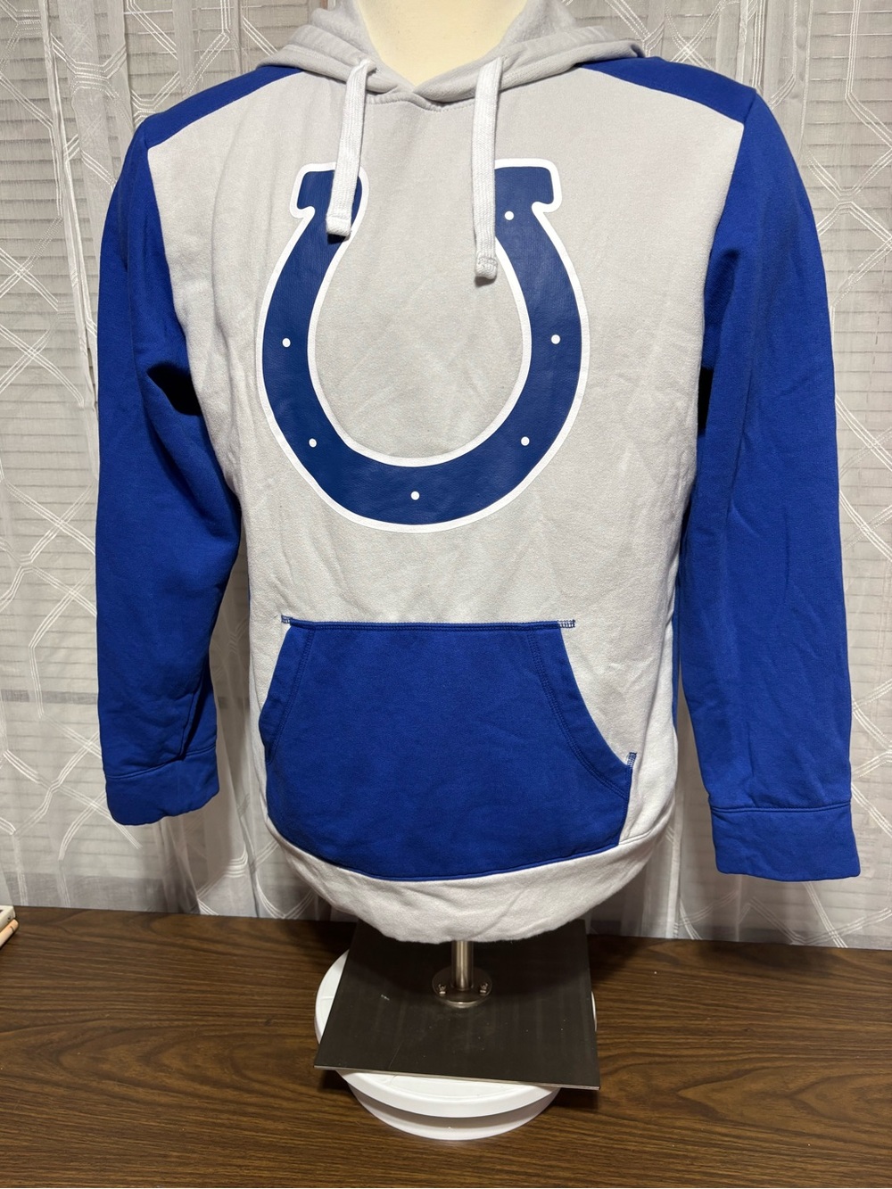 Indianapolis Colts Blue & Gray Pullover Hoodie ties intact 23 p2p 28L